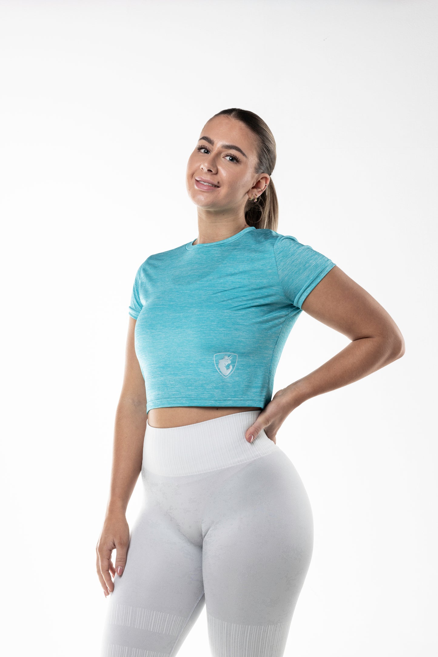 8 Other Reasons Disc Crop Top in Blue